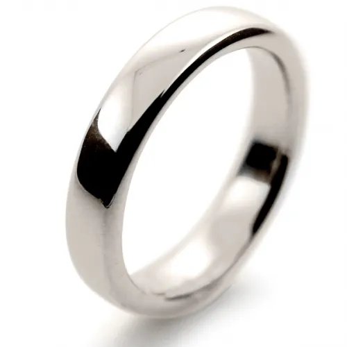 Soft Court Very Heavy - 4mm (SCH4 W) White Gold Wedding Ring